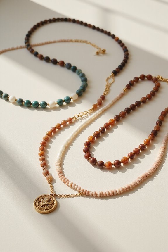 choosing a beaded necklace