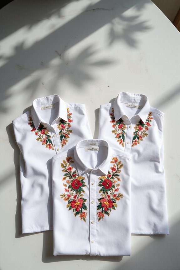 custom embroidery shirt styles