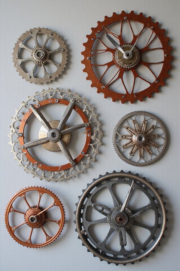 customizable upcycled bicycle clock
