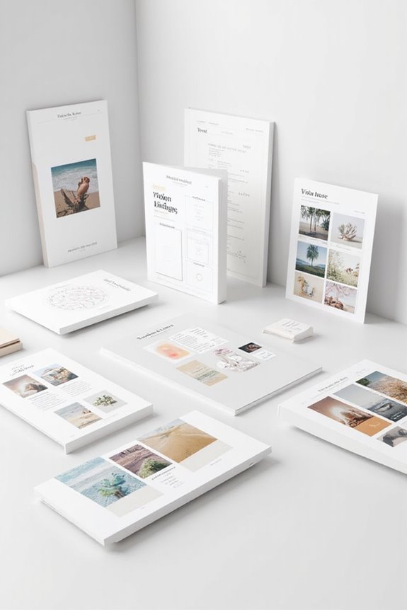 different digital vision board templates