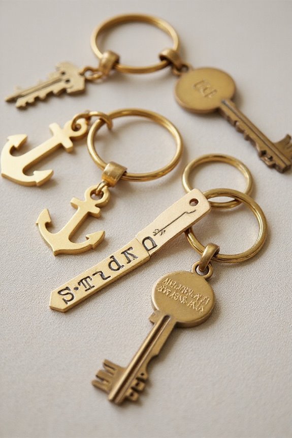 durable stylish brass keychains
