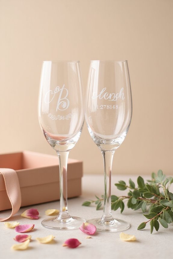 engraved flutes for celebrations
