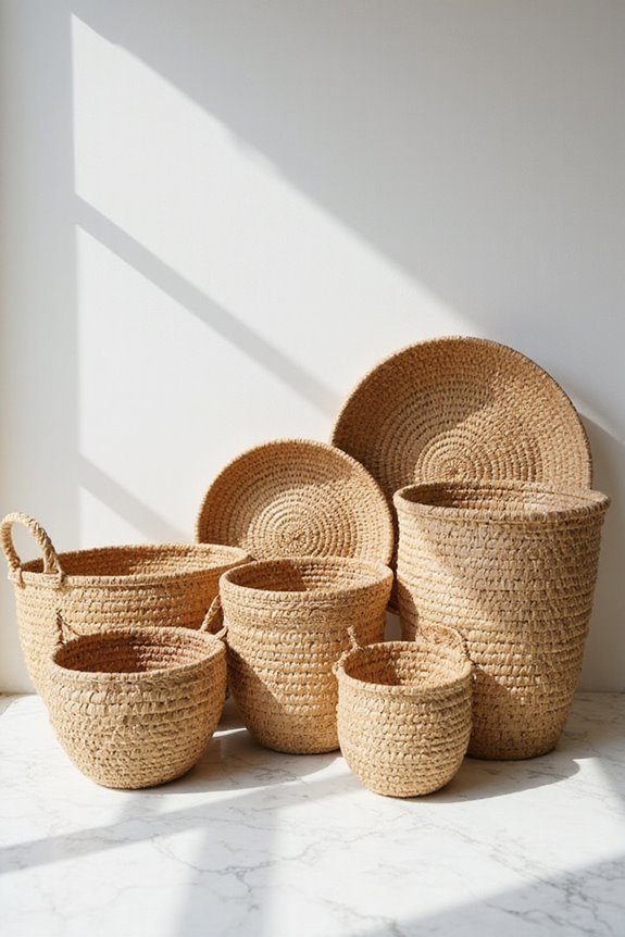 functional handmade woven baskets