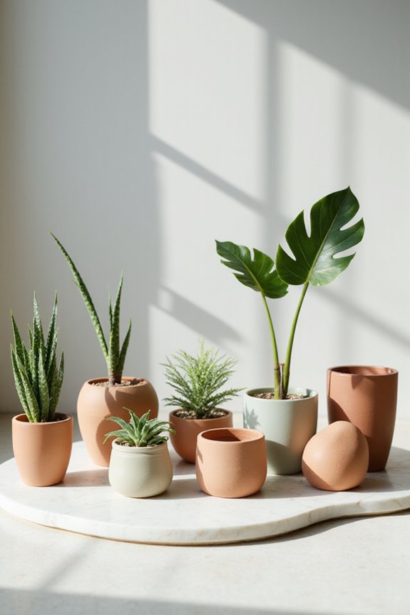 indoor garden pot selection
