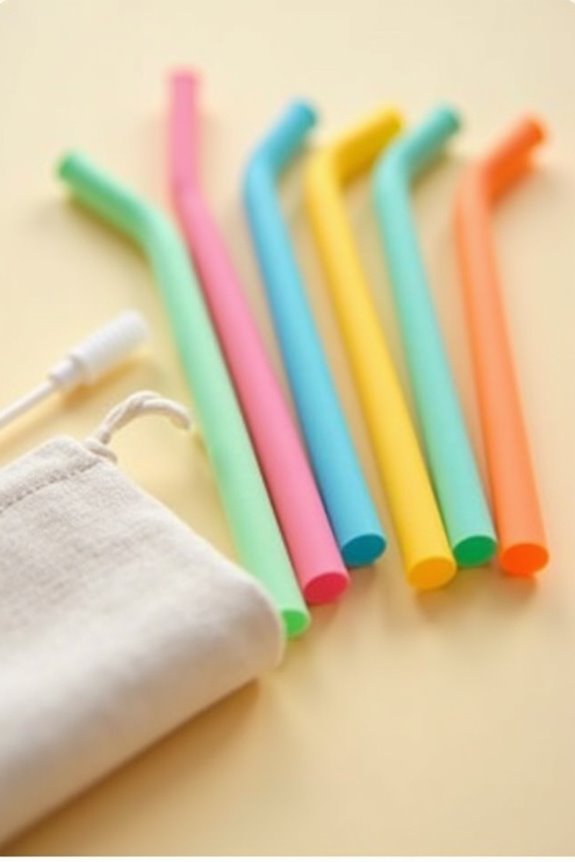 kid safe reusable silicone straws