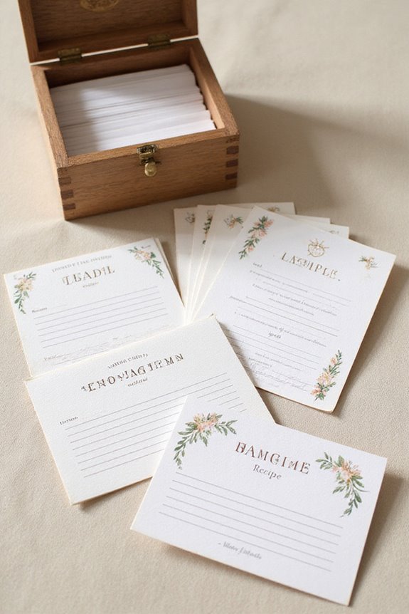 personalized family recipe cards