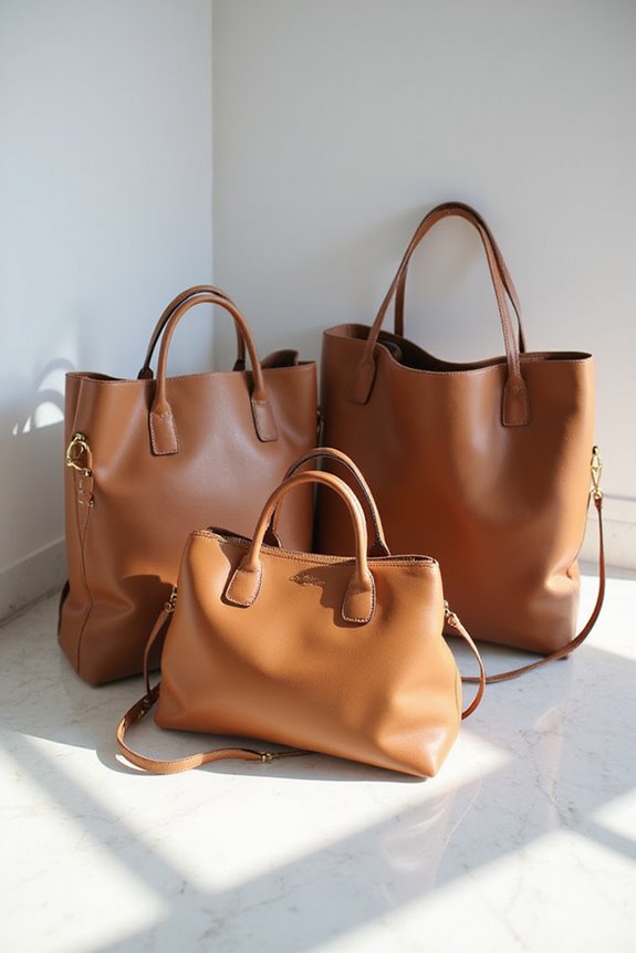 stylish and durable leather totes