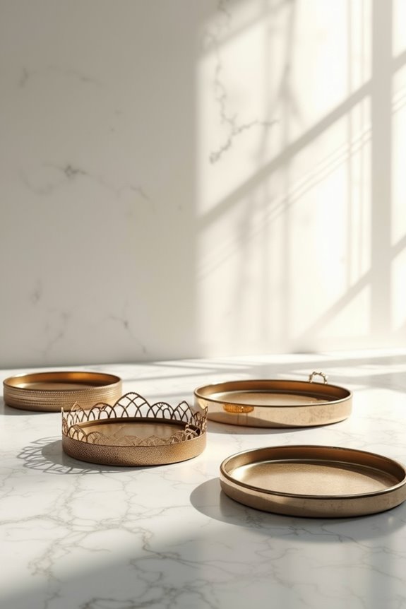 stylish metal trays selection