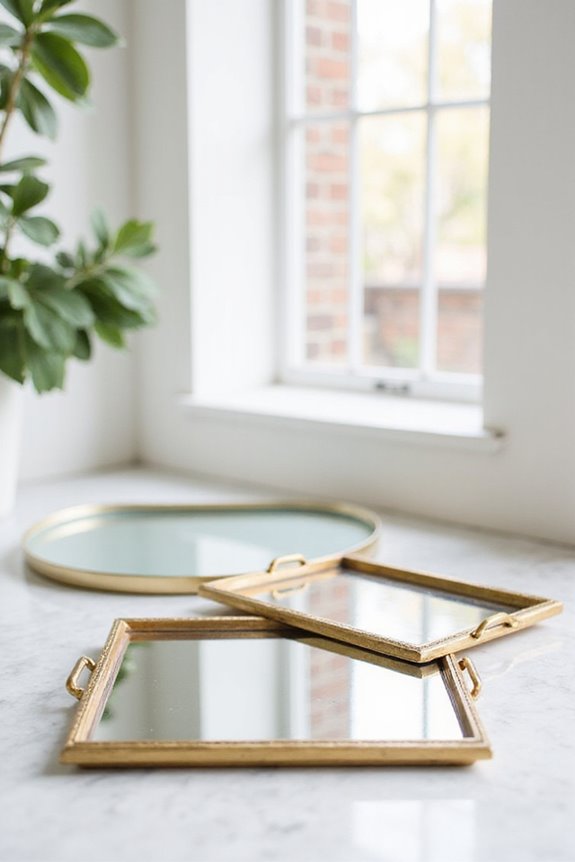 stylish mirror trays collection