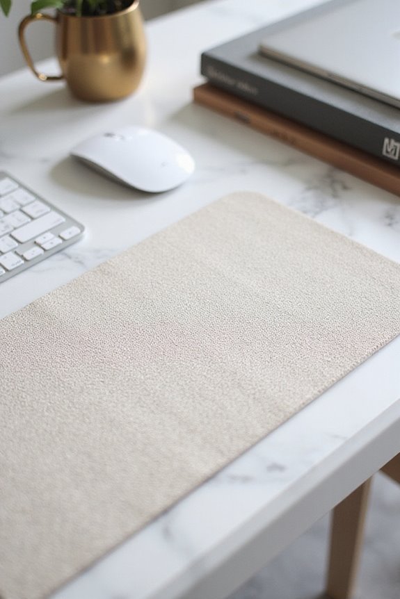 stylish organized workspace mats