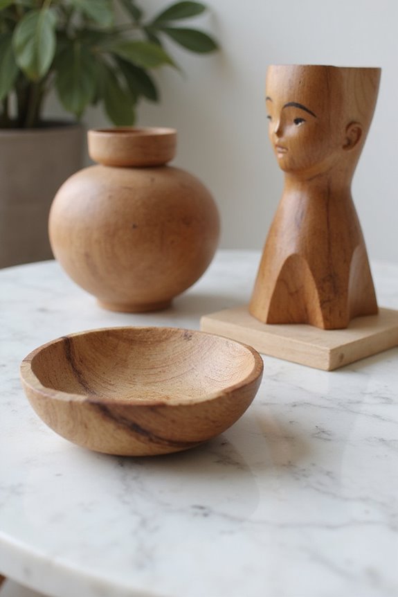 wooden sculptures for decor